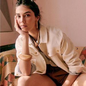 Sezane Denise Jacket / Shacket - Ecru / Ivory - Size 34 / US S